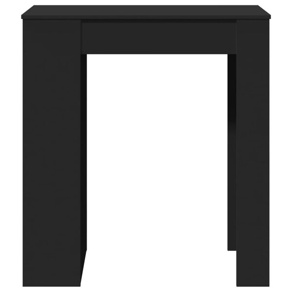 vidaXL Baro stalas su lentynomis, juodas, 95x47x103,5cm, mediena