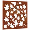 vidaXL Sodo sienos dekoracija, 55x55cm, corten plienas, klevo lapai