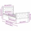 vidaXL Lovos rėmas &Scaron;viesiai pilka 90 x 200 cm Kietos pu&scaron;ies mediena
