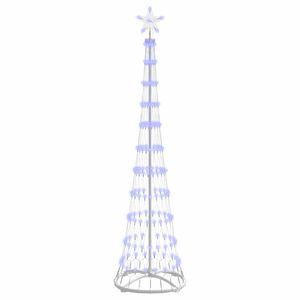 vidaXL LED Kalėdų medis su 230 LED Mėlyna 51 x 51 x 190 cm metalas