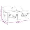 vidaXL Dvivietis atlošiamas masažinis krėslas, pilkas, audinys