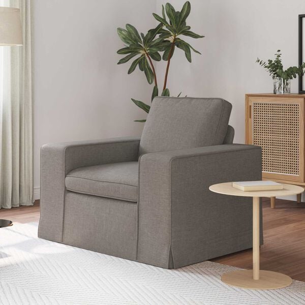 vidaXL Sofa 60cm Taupe Metalas
