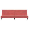 vidaXL Dvivietė sofa-lova su pakoja, rožinės spalvos, aksomas