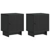 vidaXL &Scaron;alia lovos spintelė 2 pcs Juoda 43 x 34,5 x 50 cm