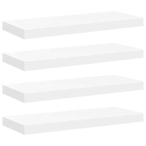 vidaXL Pakabinamos lentynos, 4vnt., baltos, 60x23,5x3,8cm, MDF