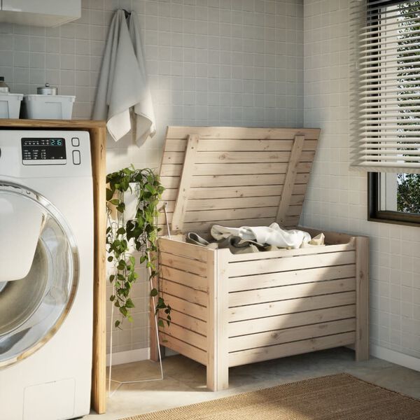 vidaXL Daiktadėžė su ratukais RANA, 100x49x54cm, pu&scaron;ies masyvas