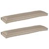 vidaXL Pallet pagalvių rinkinys 2 pcs Taupe 150 x 40 x 8 cm