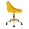 vidaXL Pasukamos valgomojo kėdės, 4vnt., geltonos spalvos, aksomas
