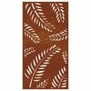 vidaXL Sodo sienos dekoracija, 105x55cm, corten plienas, lapų dizaino