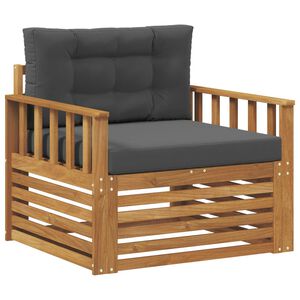 vidaXL Lauko sofos komplektas Tvirta akacijos mediena ir poliesteris