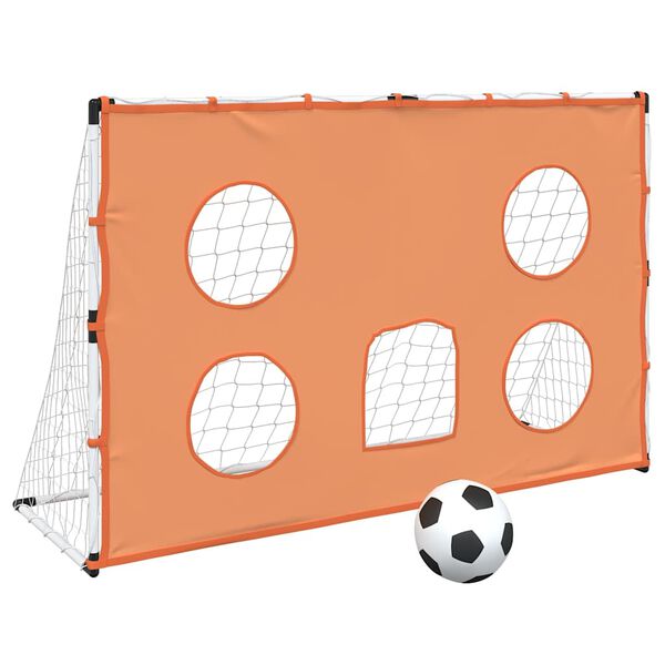 vidaXL Vaikiški futbolo vartai su taikiniu ir kamuoliu, 182x62x118cm