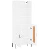vidaXL Komoda, baltos spalvos, 69,5x34x180cm, apdirbta mediena