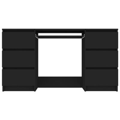 vidaXL Rašomasis stalas, juodos spalvos, 140x50x77cm, MDP