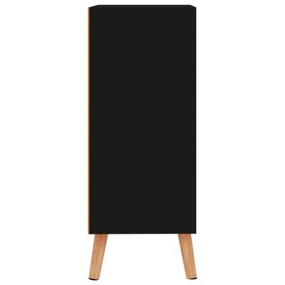 vidaXL Šoninė spintelė, juodos spalvos, 60x30x72cm, apdirbta mediena