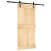 vidaXL Slankios durys Natūrali ir juoda 95 x 210 cm