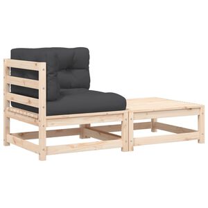 vidaXL Kampinė sodo sofos dalis su pagalvėlėmis ir pakoja