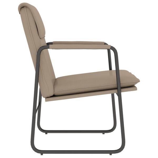 vidaXL Poilsio kėdė, kapučino spalvos, 55x64x80cm, dirbtinė oda