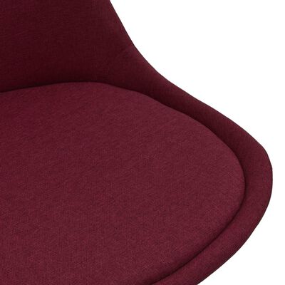 vidaXL Valgomojo kėdės, 2vnt., raudonojo vyno spalvos, audinys