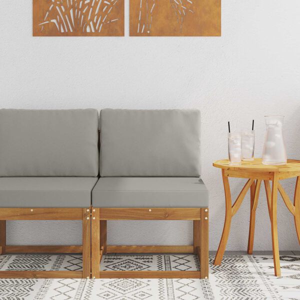 vidaXL Lauko Vidurinis Sofa Kietos akacijos mediena