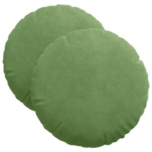 vidaXL Sėdynių pagalvėlės 2 pcs &Scaron;viesiai žalia &Oslash; 40 x 13 cm Aksomas
