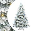 vidaXL Dirbtinė Kalėdų eglutė su 300 LED Balta 210 cm PE ir PVC