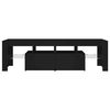vidaXL Televizoriaus spintelė su LED ap&scaron;vietimu, juoda, 140x36,5x40cm