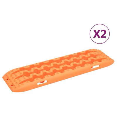 vidaXL Sukibimo kilimėliai, 2vnt., oranžiniai, 106x30,5x7cm, nailonas
