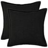 vidaXL Pagalvėlės užvalkalas 2 pcs HOUTEN Juoda 70 x 70 cm Boucl&eacute;