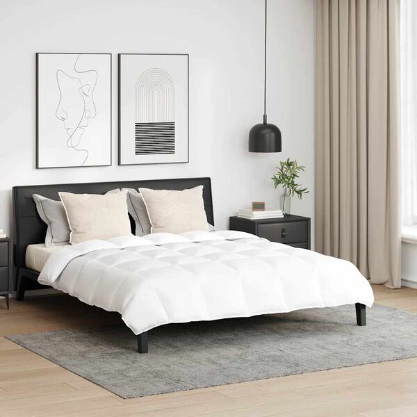 vidaXL Antklodžių rinkinys su pagalve 3 pcs Balta Plunksna