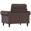 vidaXL Krėslas, rudos spalvos, 60cm, dirbtinė oda