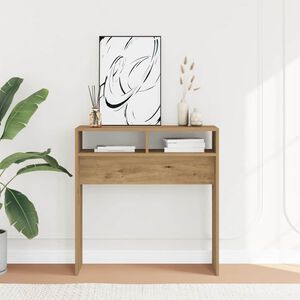 vidaXL Konsolinis staliukas, artisano ąžuolo,78x30x80cm, mediena