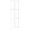 vidaXL Stumdomos durys, baltos, 76x205cm, grūdintas stiklas/aliuminis
