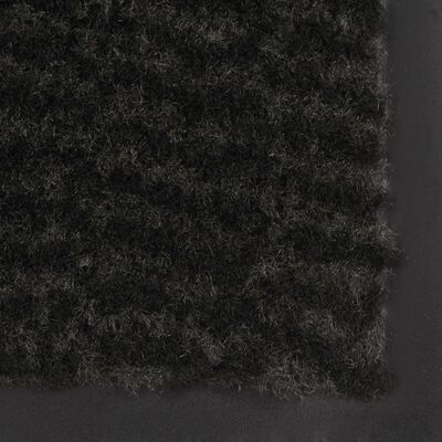 vidaXL Durų kilimėlis, kvadratinis, dygsniuotas, 40x60cm, juodas