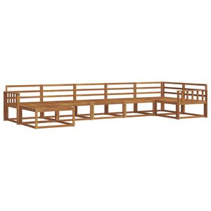 vidaXL Lauko sofos komplektas 7 pcs Natūrali Kietos akacijos mediena