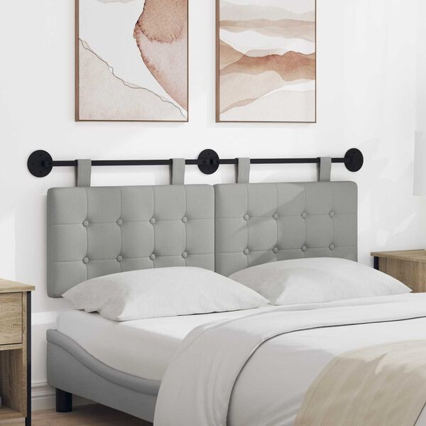 vidaXL Kabantysis galvūgalis Debesų pilka 150 x 55 x 5 cm audinys