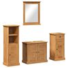 vidaXL Vonios baldų rinkinys VIGO 4 vnt. Medus ruda 37 x 34 x 110 cm
