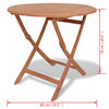 vidaXL Sulankstomas sodo stalas, 85x76cm, tikmedžio medienos masyvas