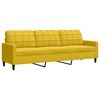 vidaXL Sofos komplektas su pagalvėlėmis, 4 dalių, geltonas, aksomas