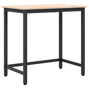 vidaXL staliuku Natūrali 80 x 50 x 77 cm Inžinerinė mediena ir plienas