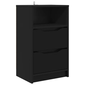 vidaXL Naktinis staliukas Juoda 40 x 30 x 467 cm Apdirbta mediena