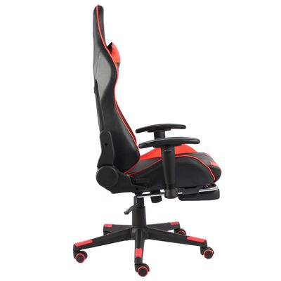 vidaXL Pasukama žaidimų kėdė su pakoja, raudonos spalvos, PVC