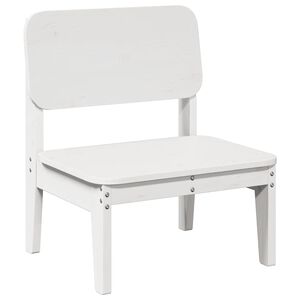 vidaXL sodo kėdė Balta 60x52,5x72 cm Pu&scaron;ies masyvo
