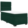 vidaXL Lova su spyruoklėmis ir čiužiniu, žalia, 90x200 cm, aksomas