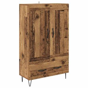 vidaXL Auk&scaron;tas spintelė su stalčių Senovinis medis 69,5 x 31 x 115 cm