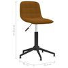 vidaXL Pasukama valgomojo kėdė, rudos spalvos, aksomas