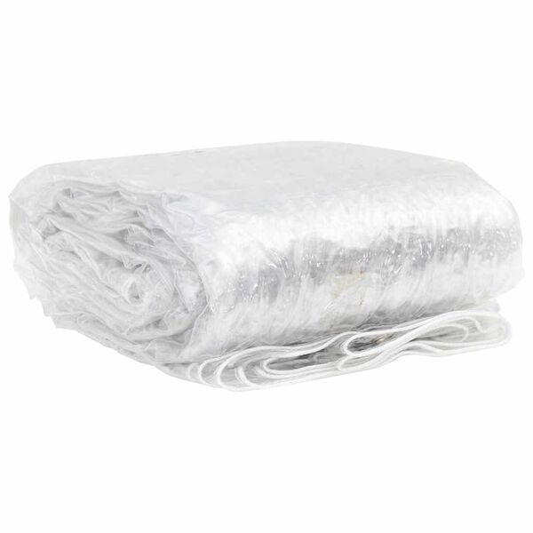 vidaXL Skaidrus brezentas su ąselėmis 1x8 m PVC