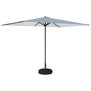 vidaXL Sodų skėtis su baze 200 x 300 cm Poliesteris Stačiakampio