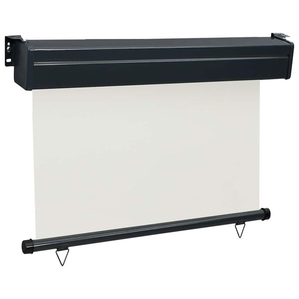 vidaXL Šoninė balkono markizė, kreminė, 100x250cm