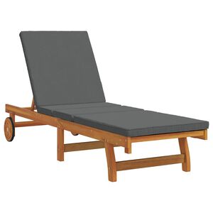 vidaXL Saulės gultas Ruda 199 x 63 x 85 cm Kietos akacijos mediena