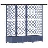 vidaXL Pakeltas lovas su trelėmis ir stogu Pilka 164 x 40 x 121 cm PP